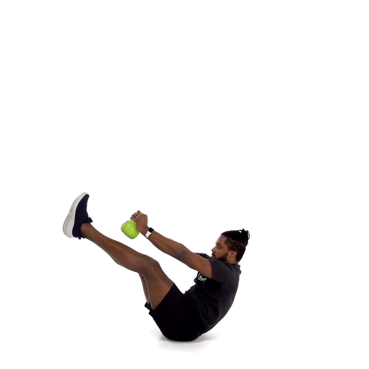 Single Kettlebell V Up Hold with trainwell