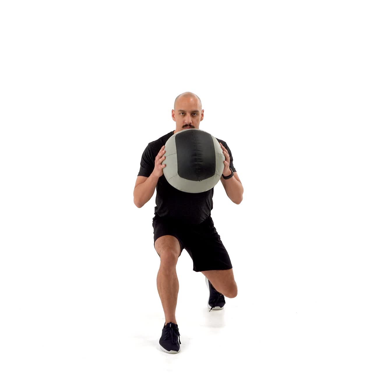 Med Ball Forward Lunge Hold with trainwell