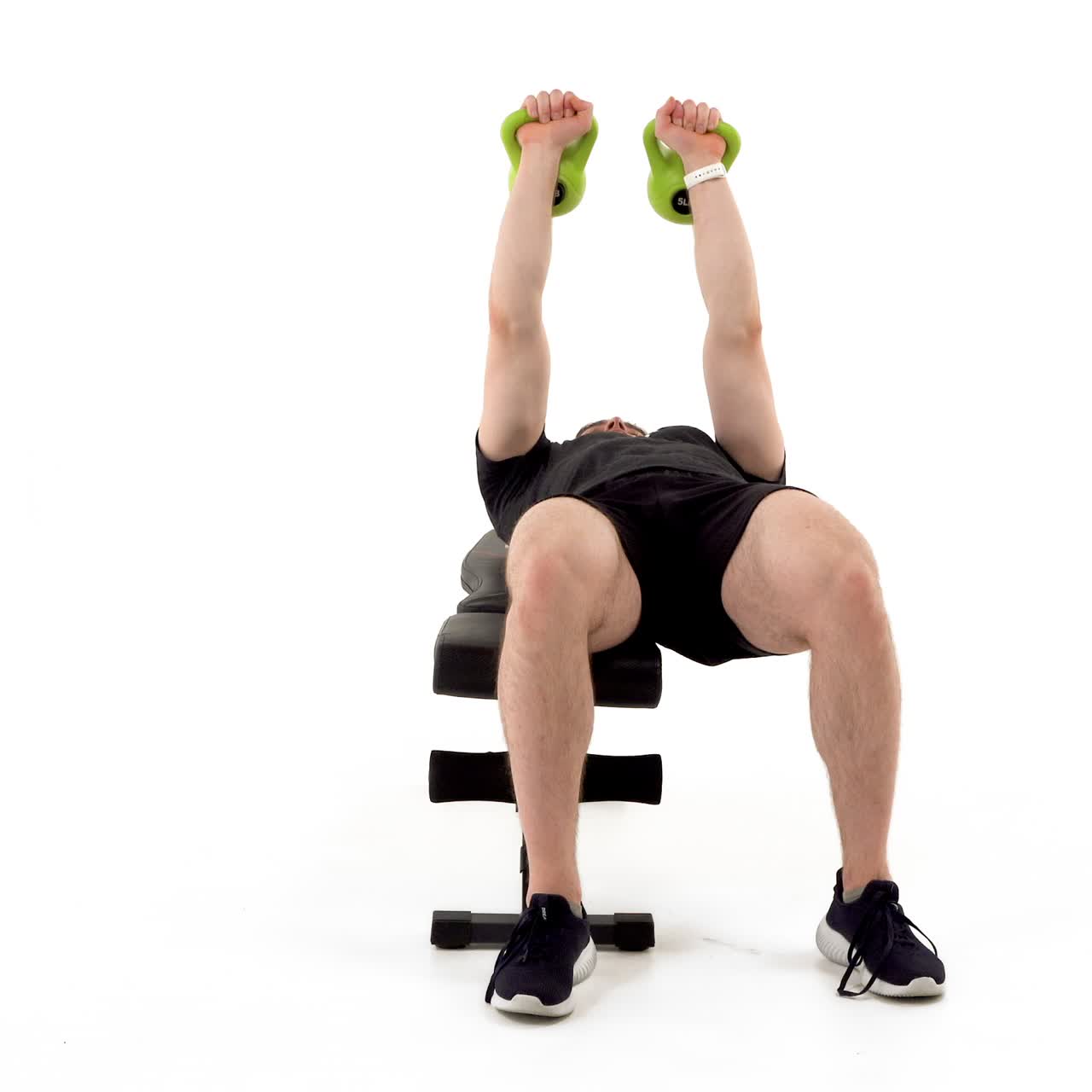 Kettlebell Half Off Bench Press with trainwell