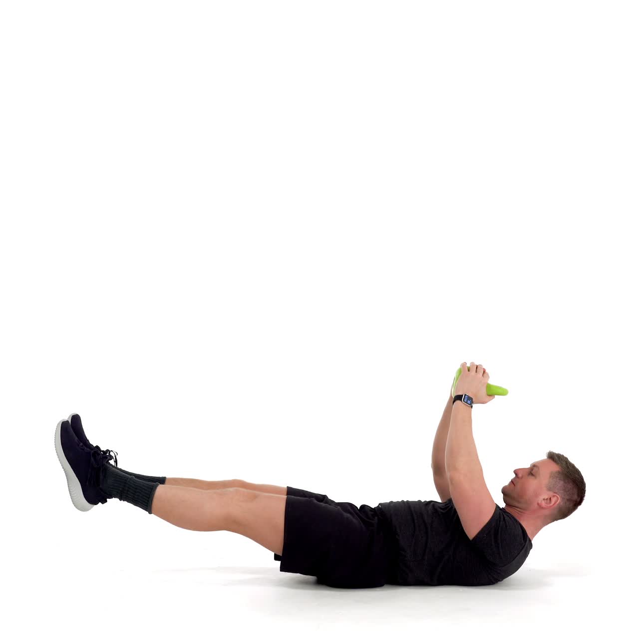 Single Kettlebell Lying Leg Raise with trainwell