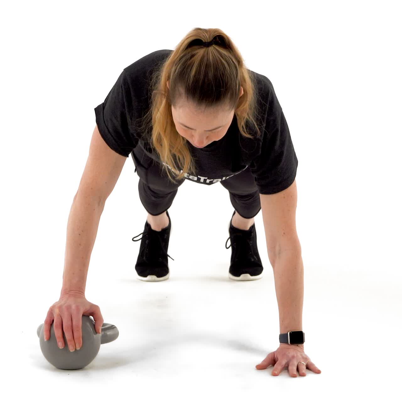 Single Kettlebell One Arm Elevated Push Up with trainwell