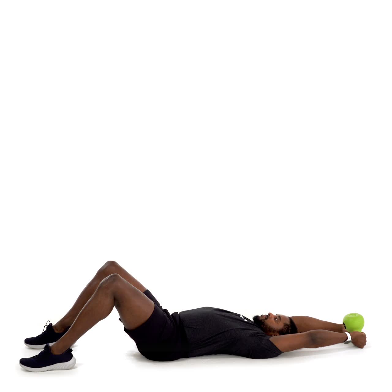 Single Kettlebell Overhead Row To Crunch with trainwell