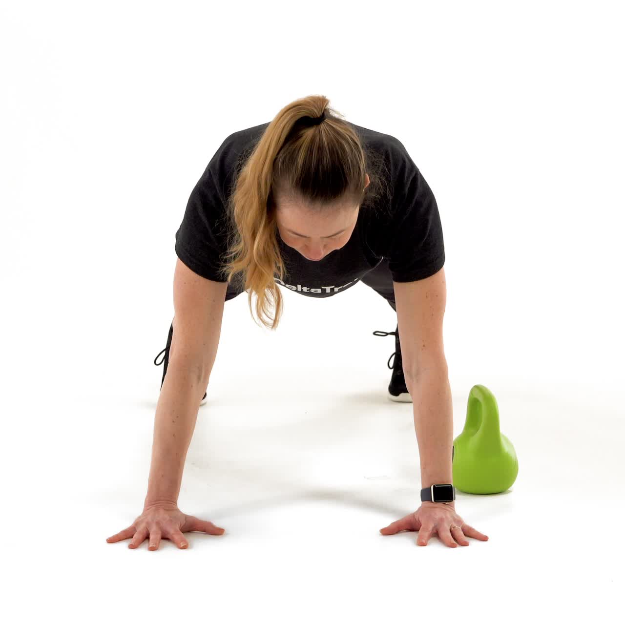 Single Kettlebell Plank Weight Drag Through with trainwell