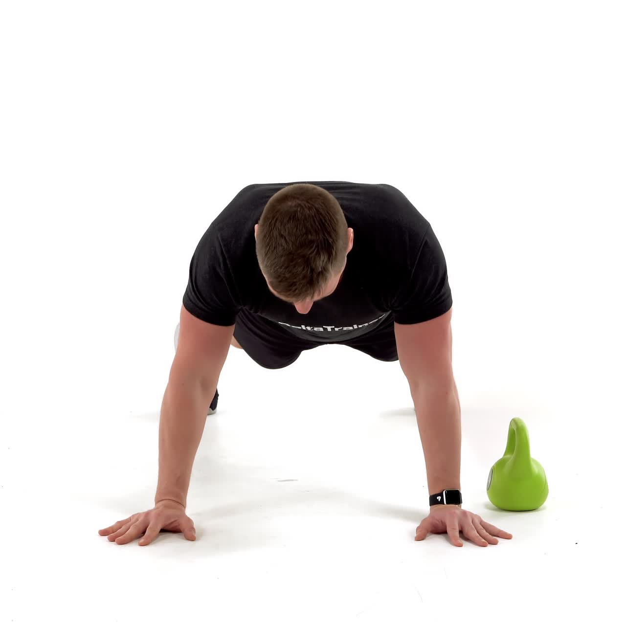 Single Kettlebell Push Up With Drag with trainwell