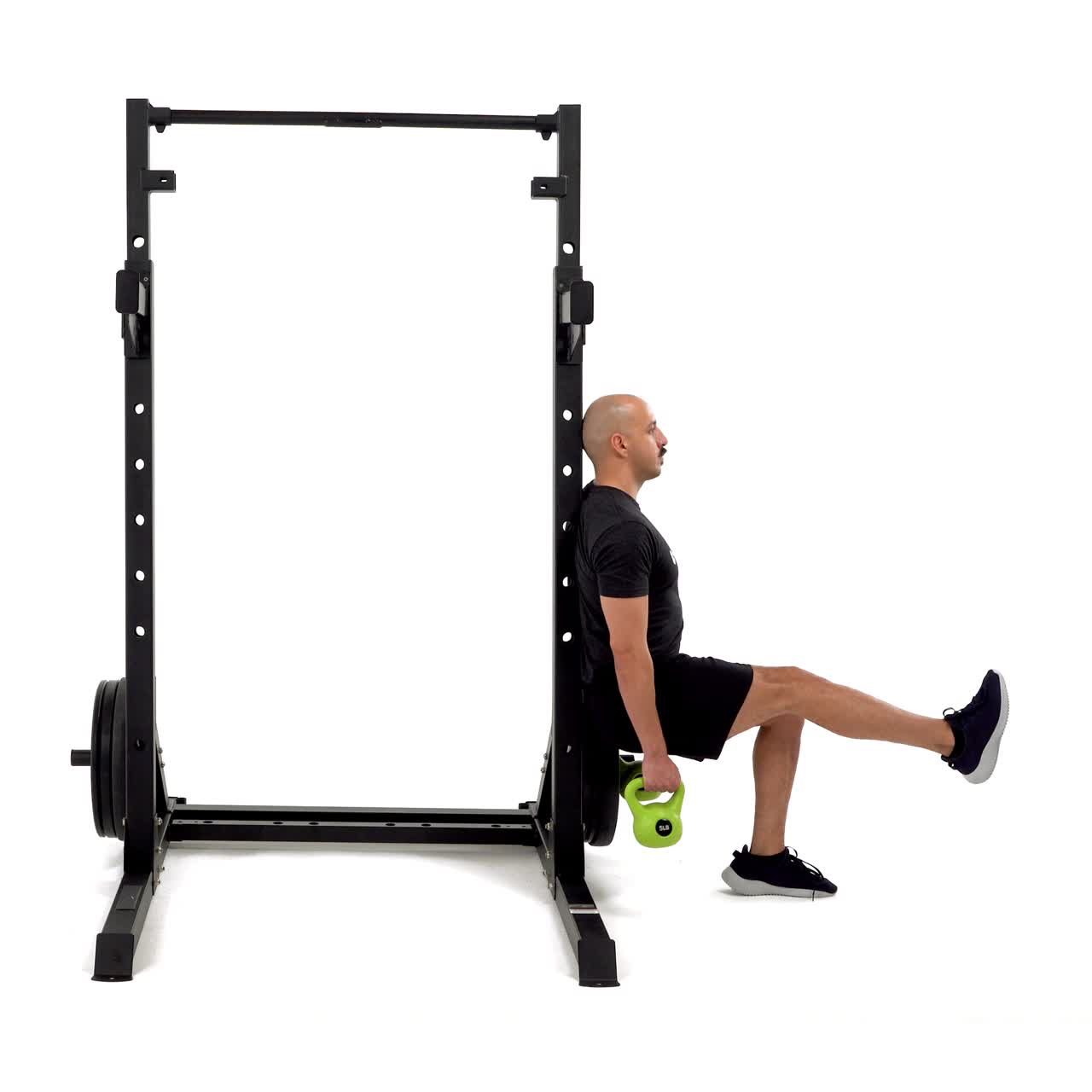 Kettlebell Single Leg Wall Sit with trainwell