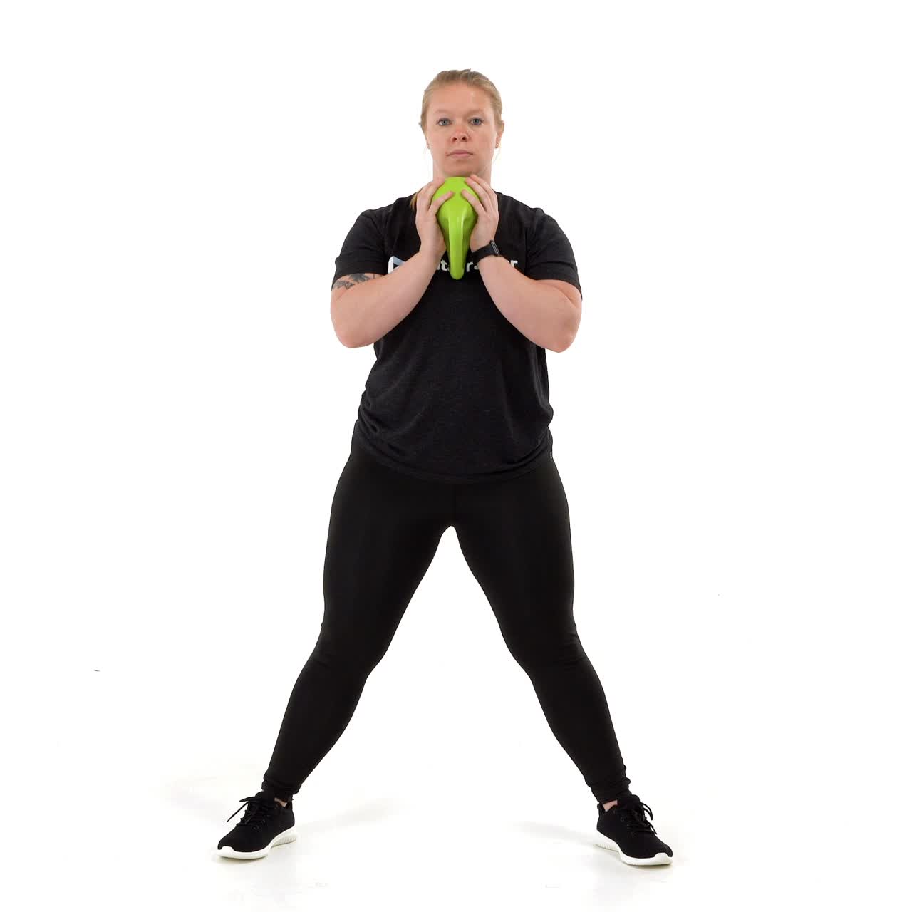 Single Kettlebell Sumo Goblet Squat with trainwell