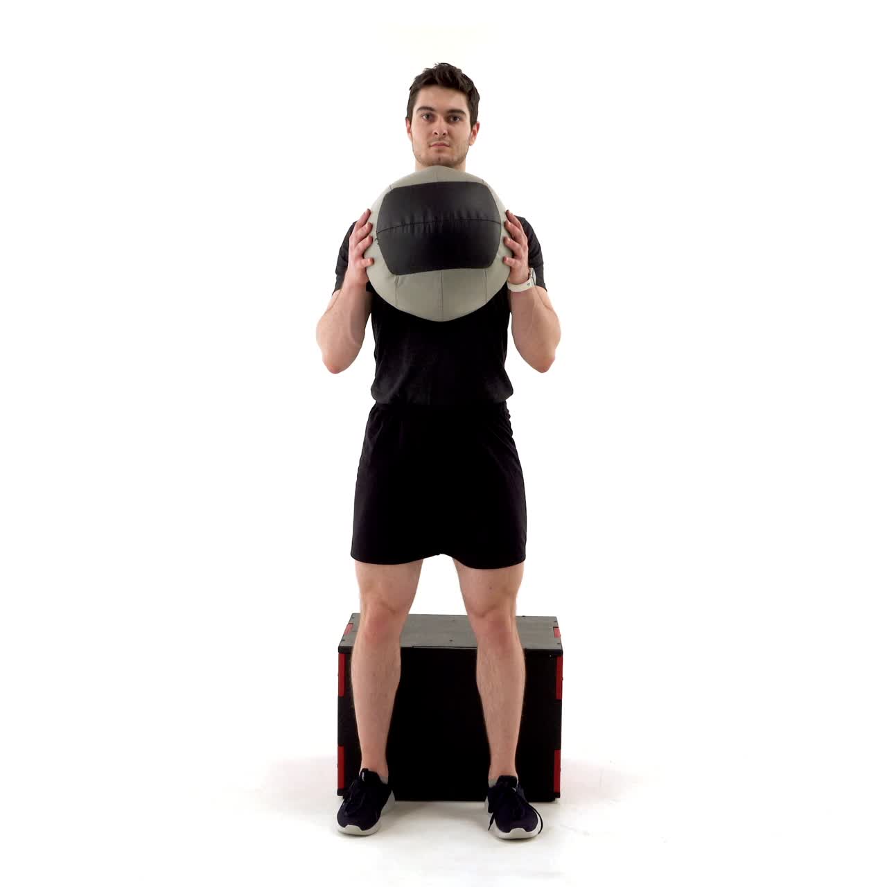 Med Ball Box Squat with trainwell