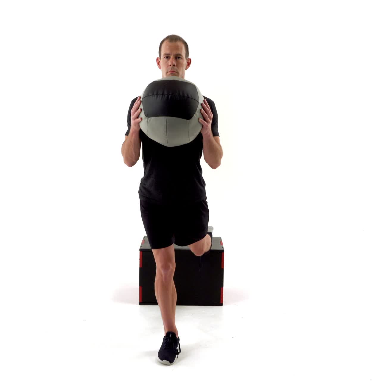 Med Ball Bulgarian Split Squat with trainwell
