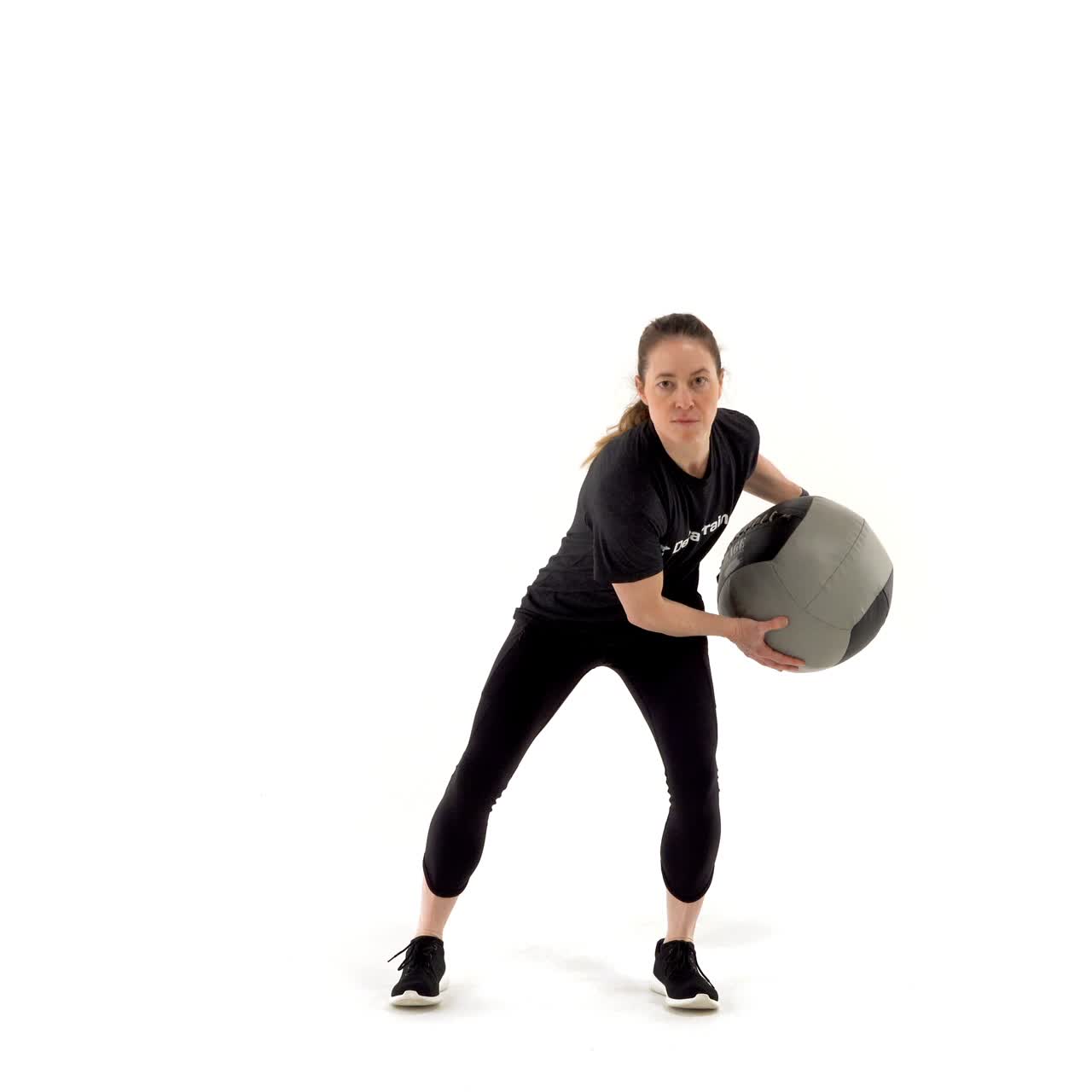 Med Ball Lumberjack Squat with trainwell