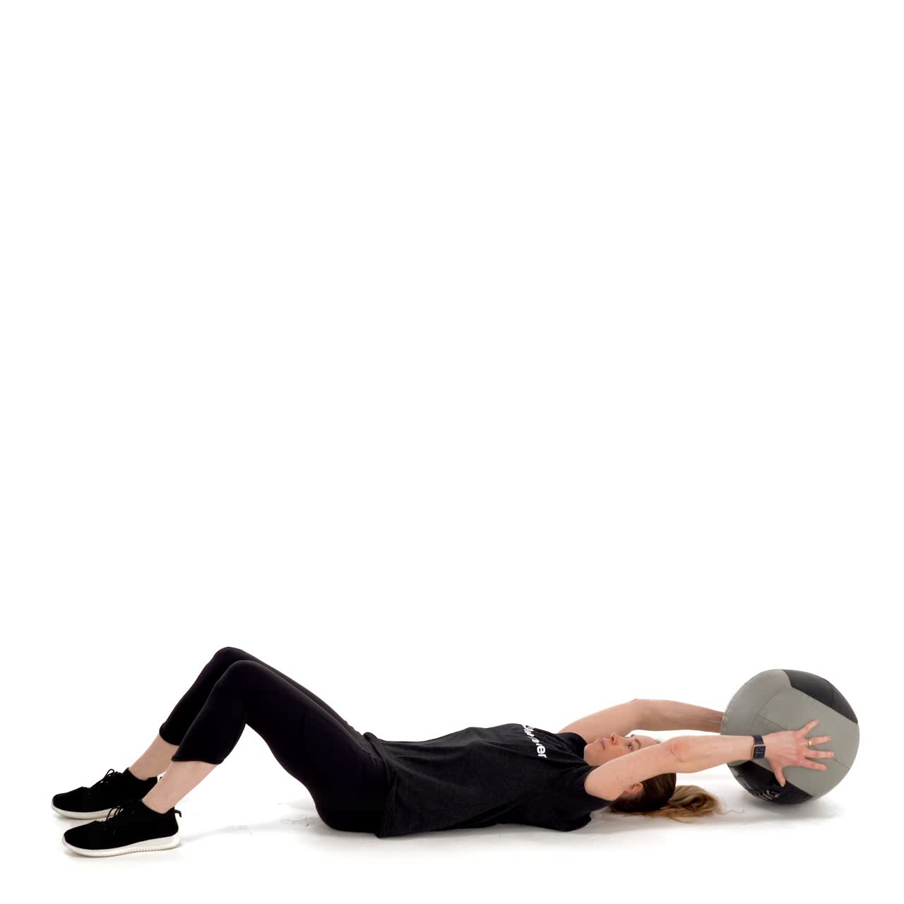 Med Ball Overhead Row To Crunch with trainwell