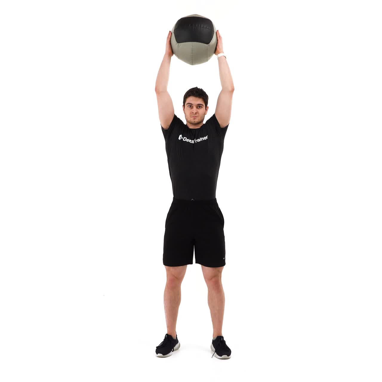 Med Ball Overhead Squat with trainwell