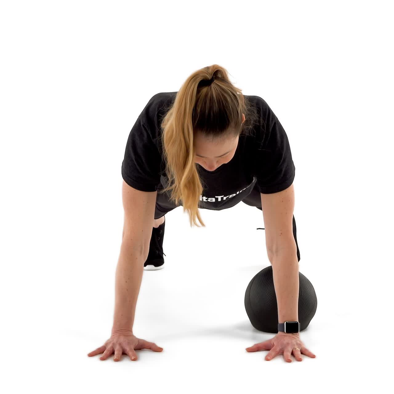 Med Ball Plank Weight Drag Through with trainwell