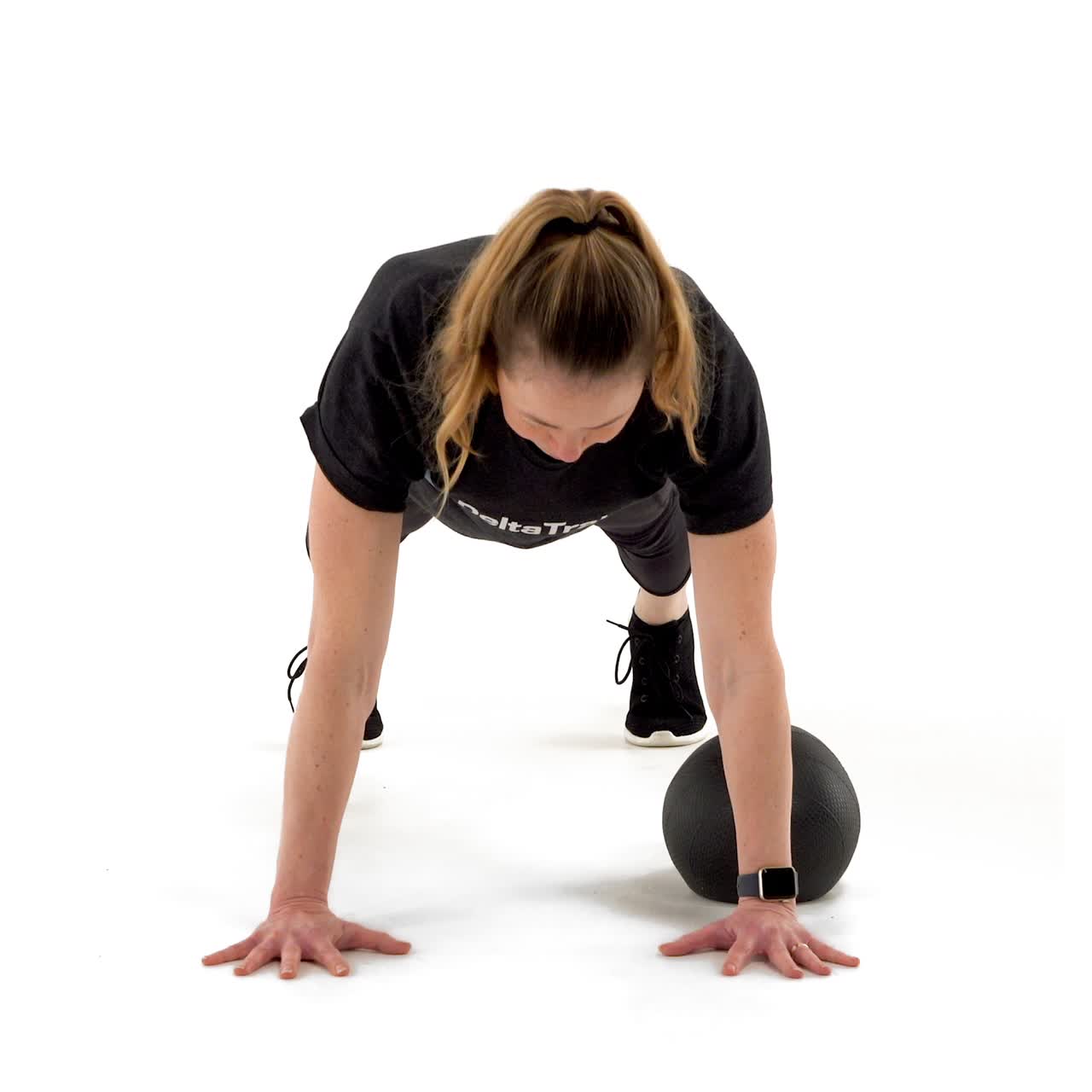 Med Ball Push Up With Drag with trainwell