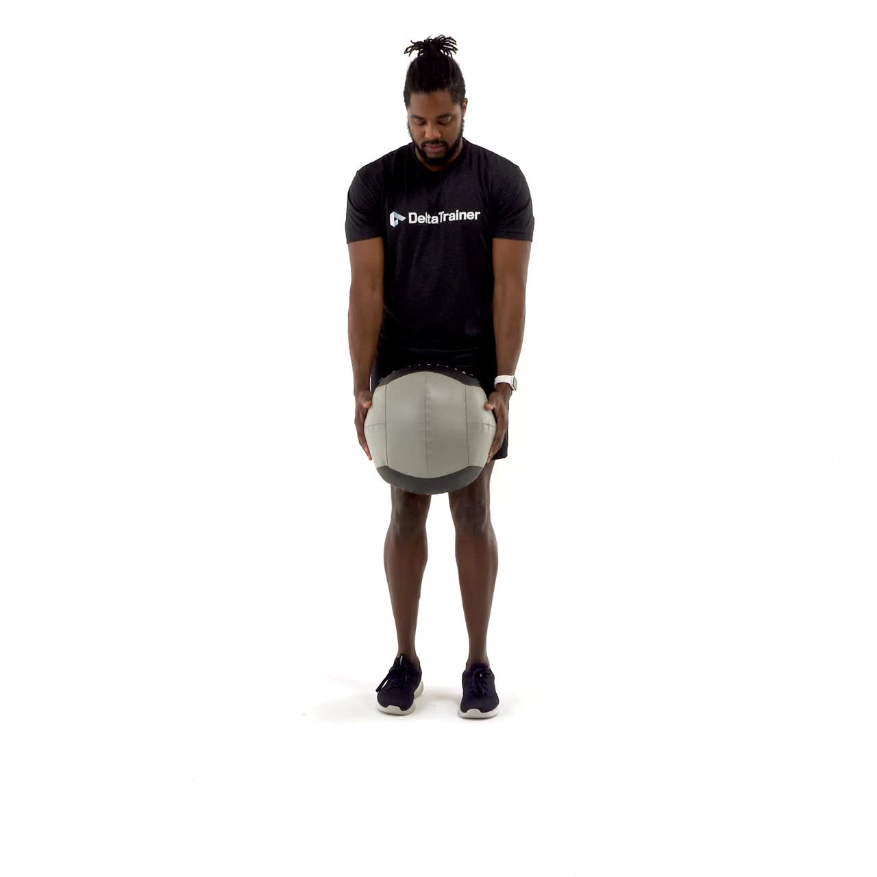 Med Ball Reach Curl Forward Lunge with trainwell