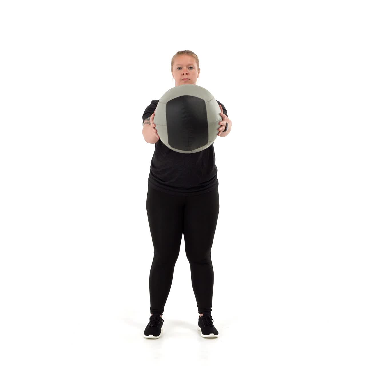 Med Ball Standing Figure 8 with trainwell