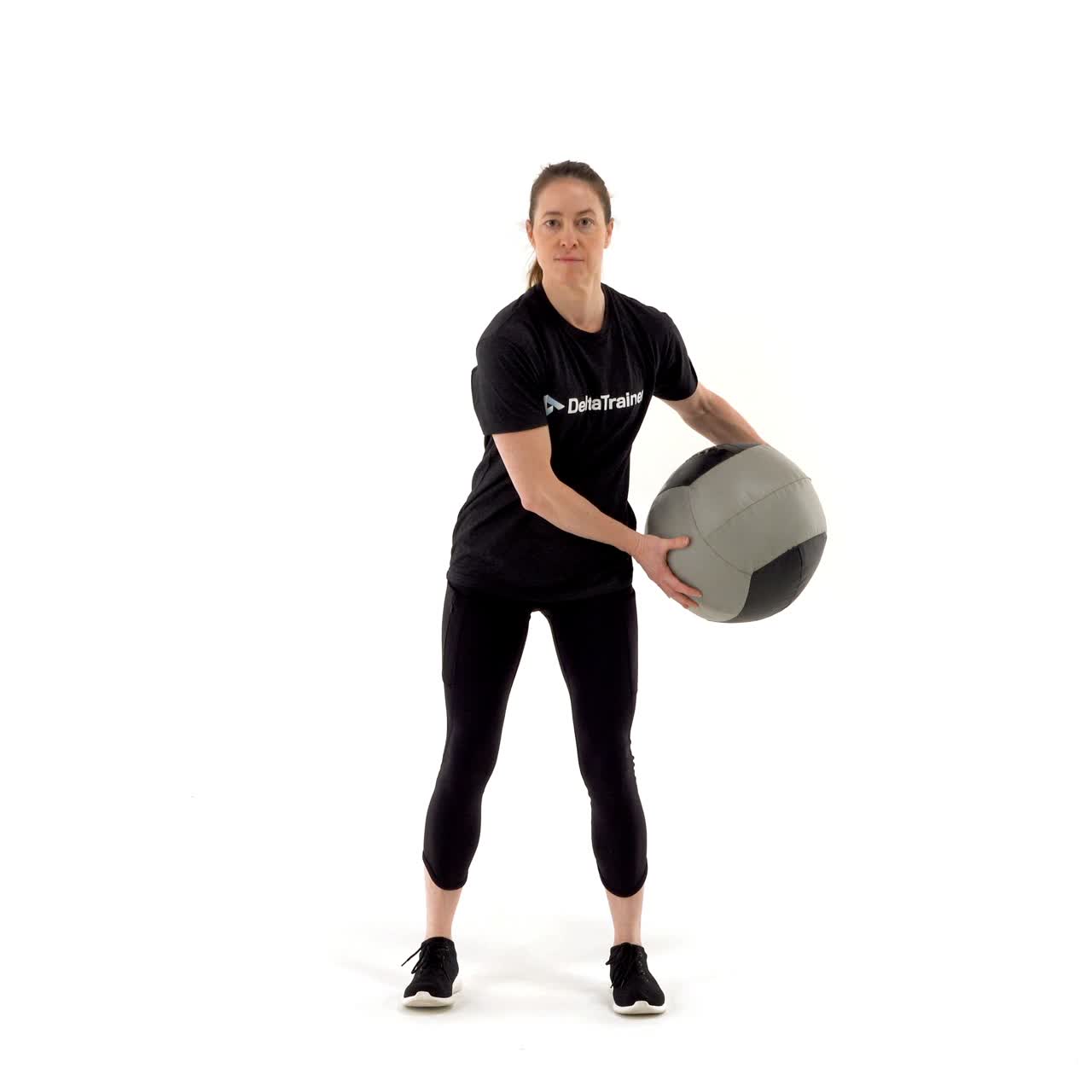 Med Ball Standing Lumberjack with trainwell
