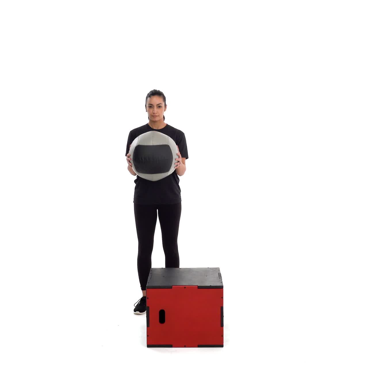 Med Ball Step Up To Lateral Leg Raise with trainwell