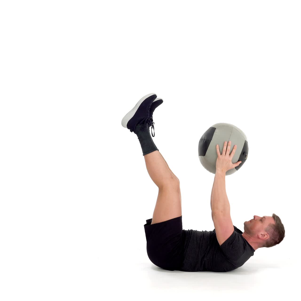 Med Ball Toe Touch Crunch with trainwell