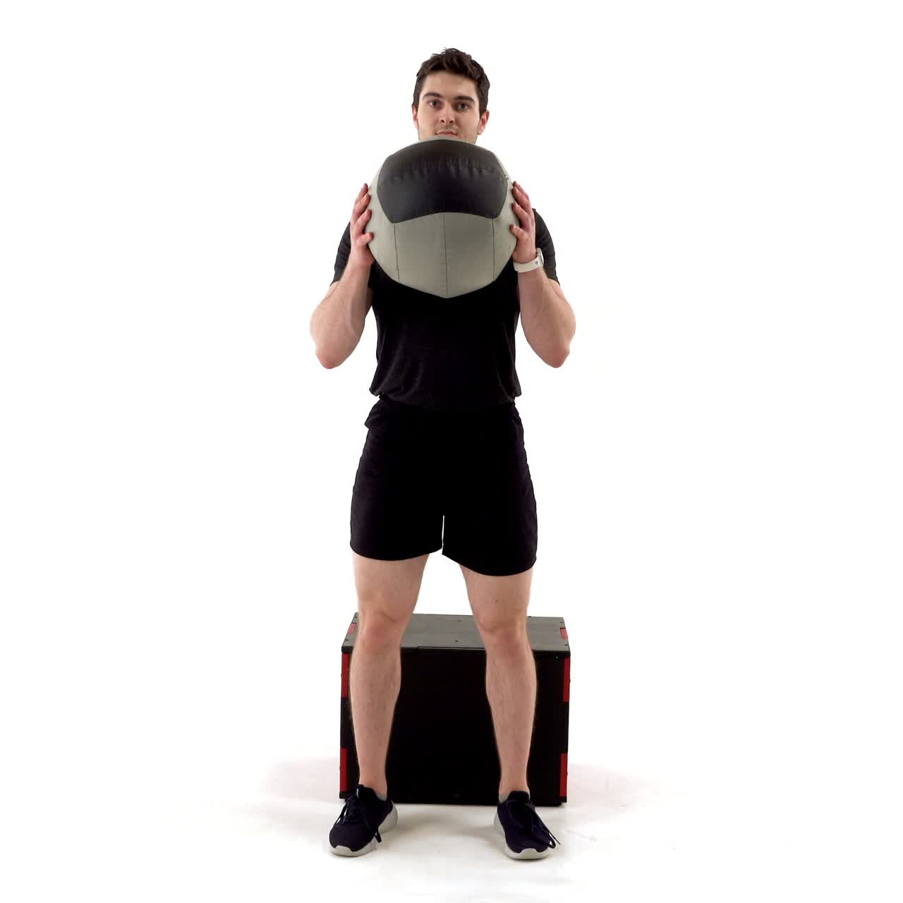 West Side Med Ball Box Squat with trainwell