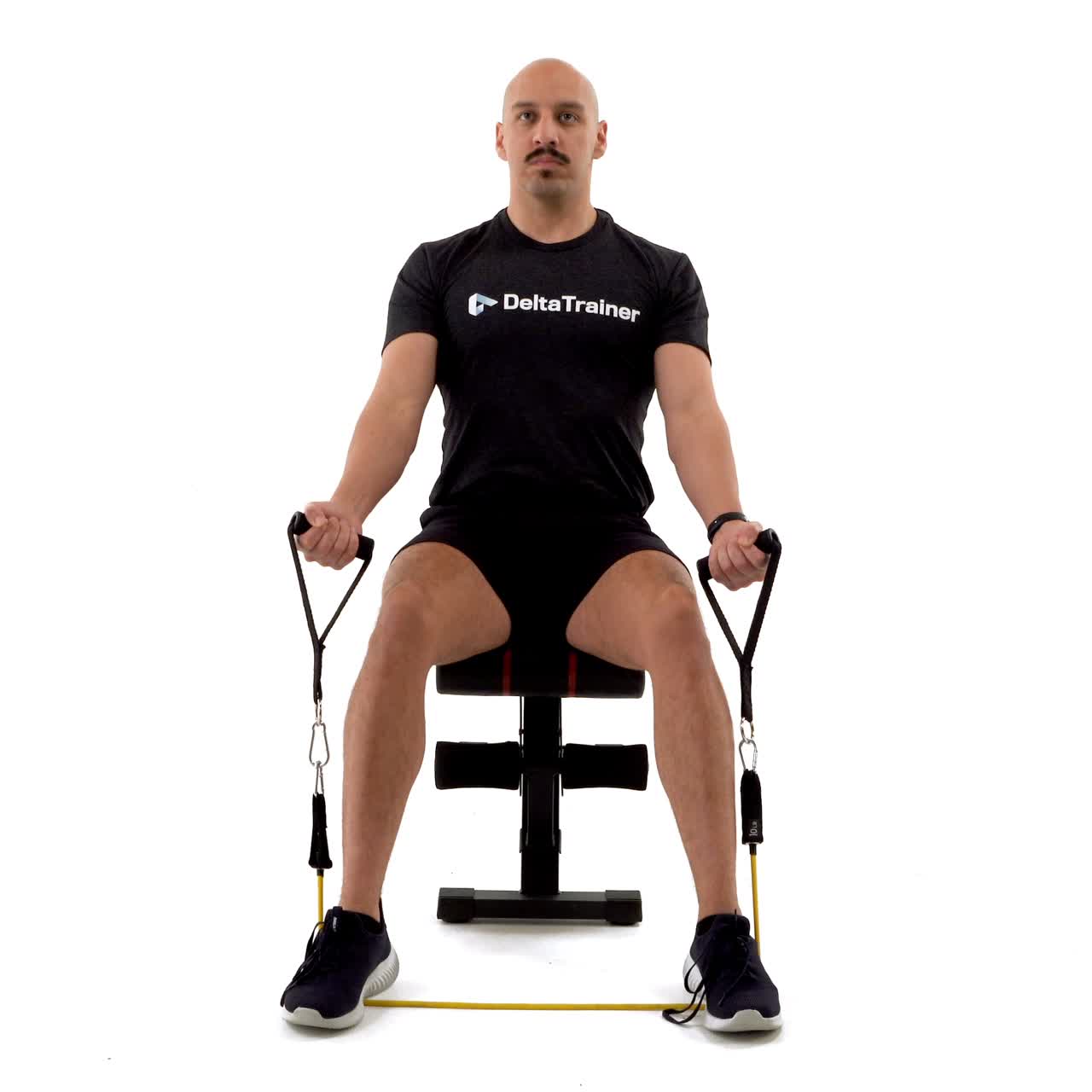 Seated Band Curl with trainwell