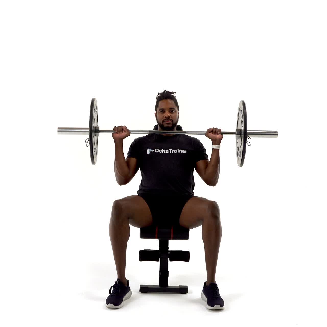 Seated Barbell Overhead Press with trainwell
