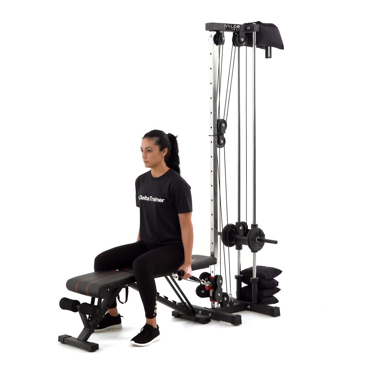 Seated Cable Hammer Curl with trainwell