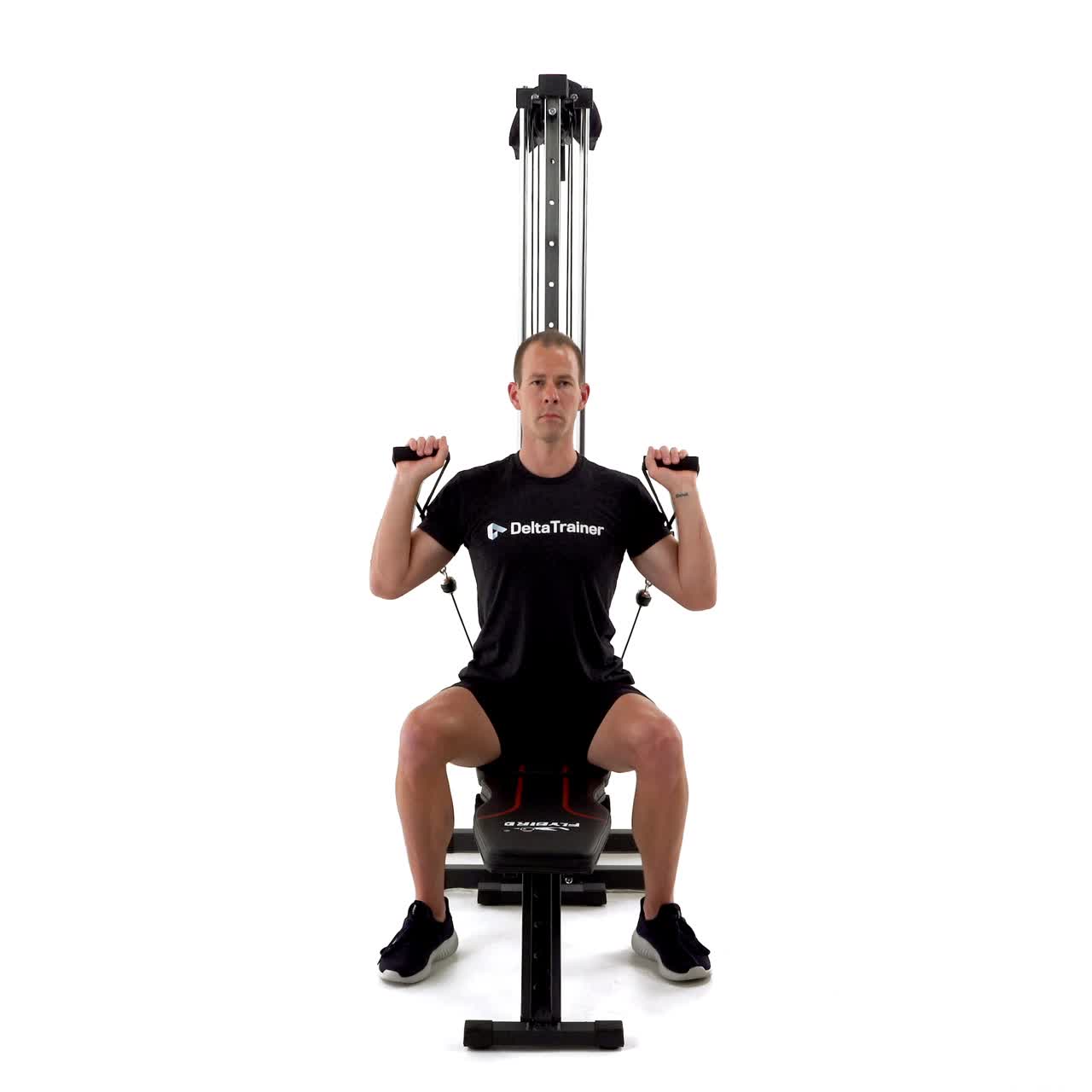 Seated Cable Overhead Press with trainwell