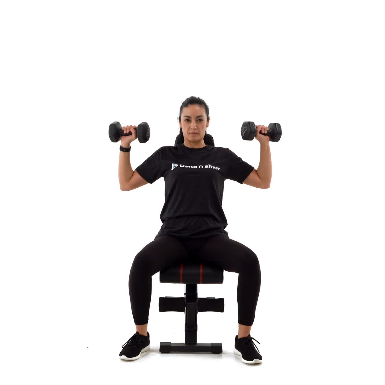 Seated Dumbbell Overhead Press with trainwell