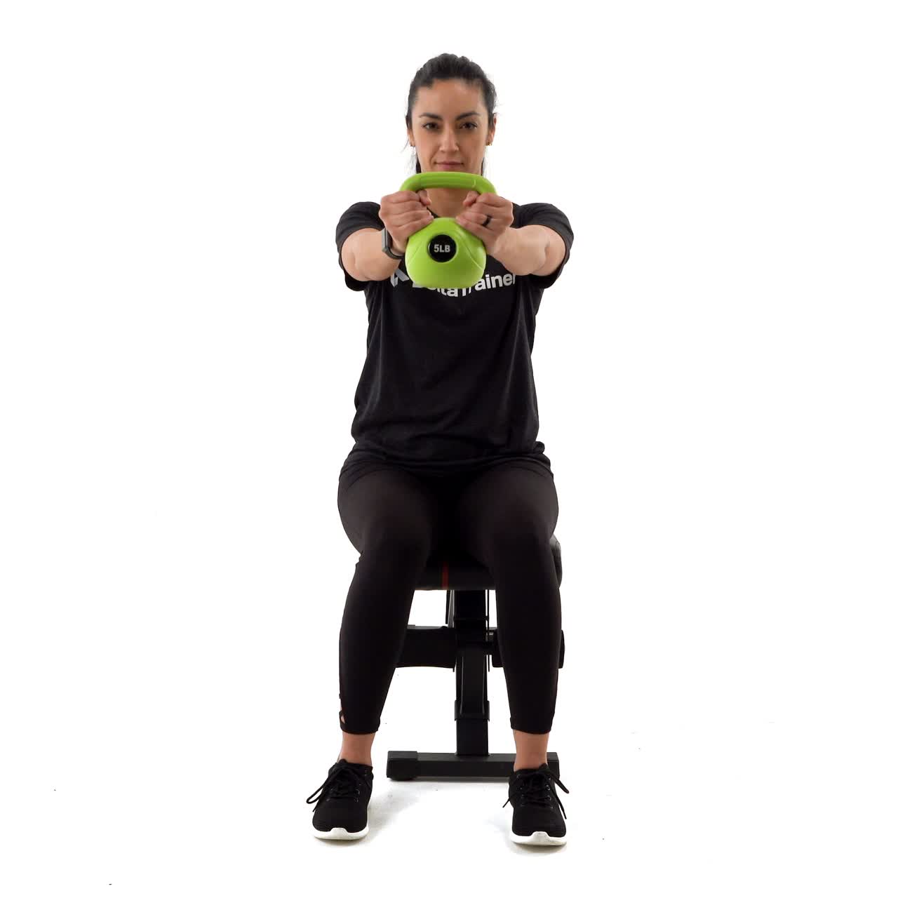 Seated Single Kettlebell Figure 8 with trainwell