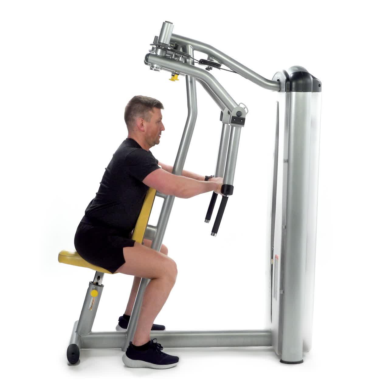Seated Machine Reverse Fly with trainwell