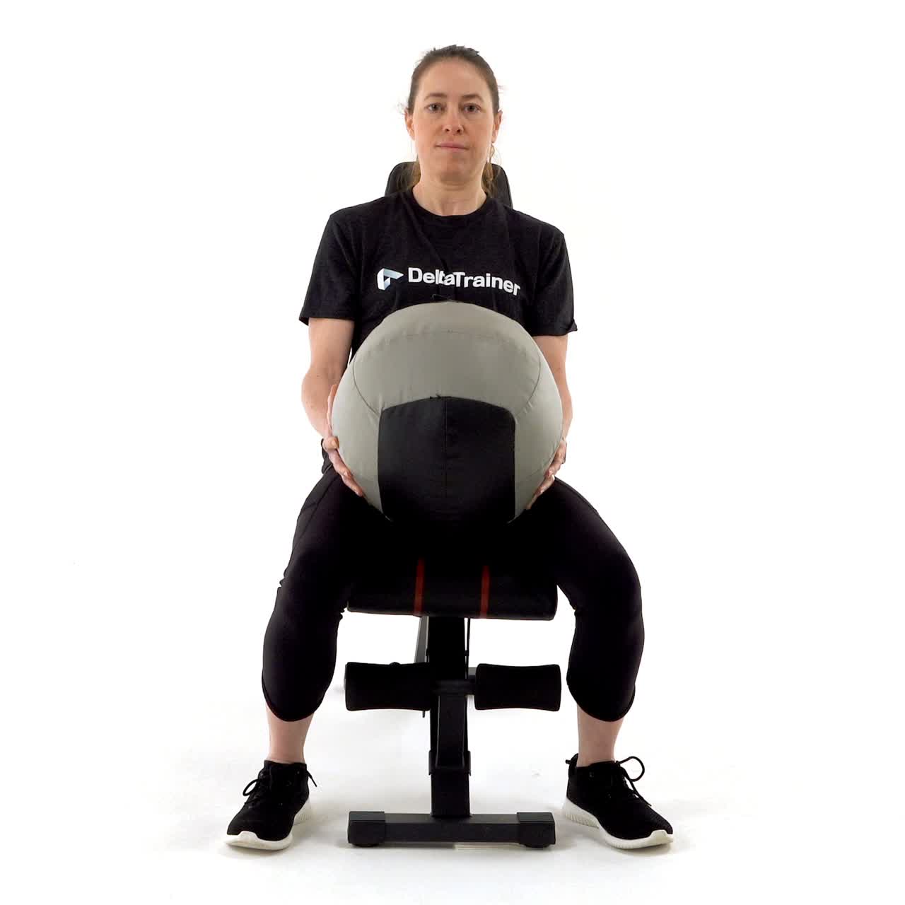 Seated Med Ball Curl with trainwell