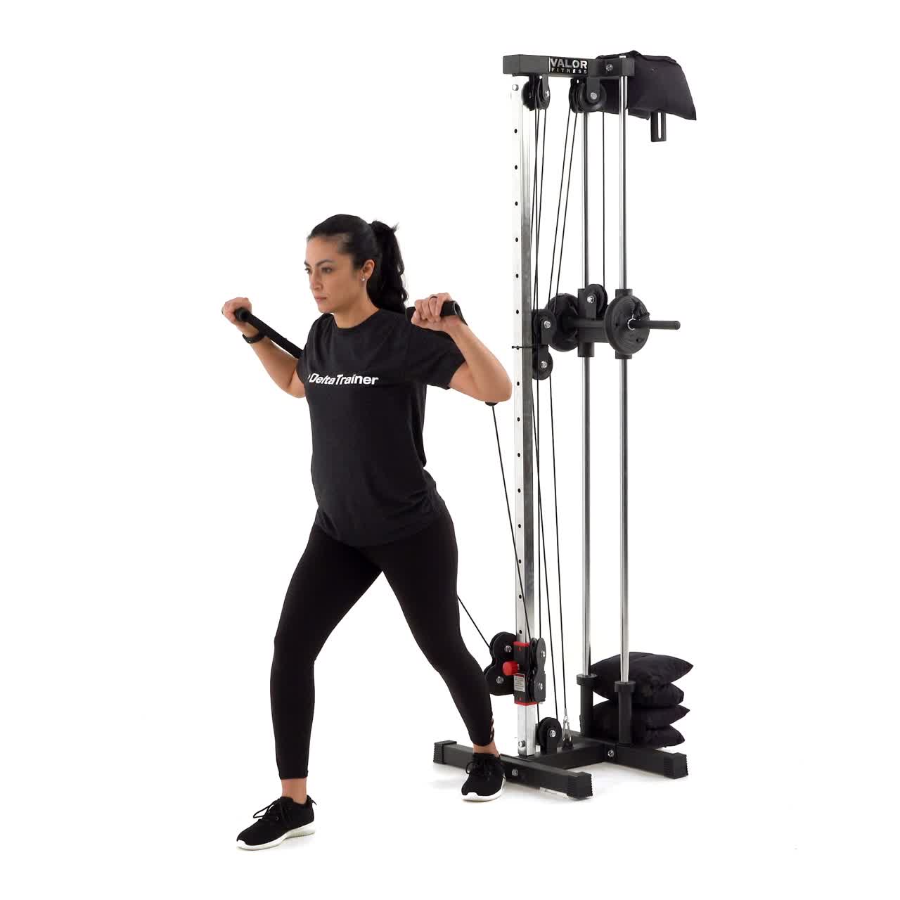 Split Stance Cable Incline Press with trainwell