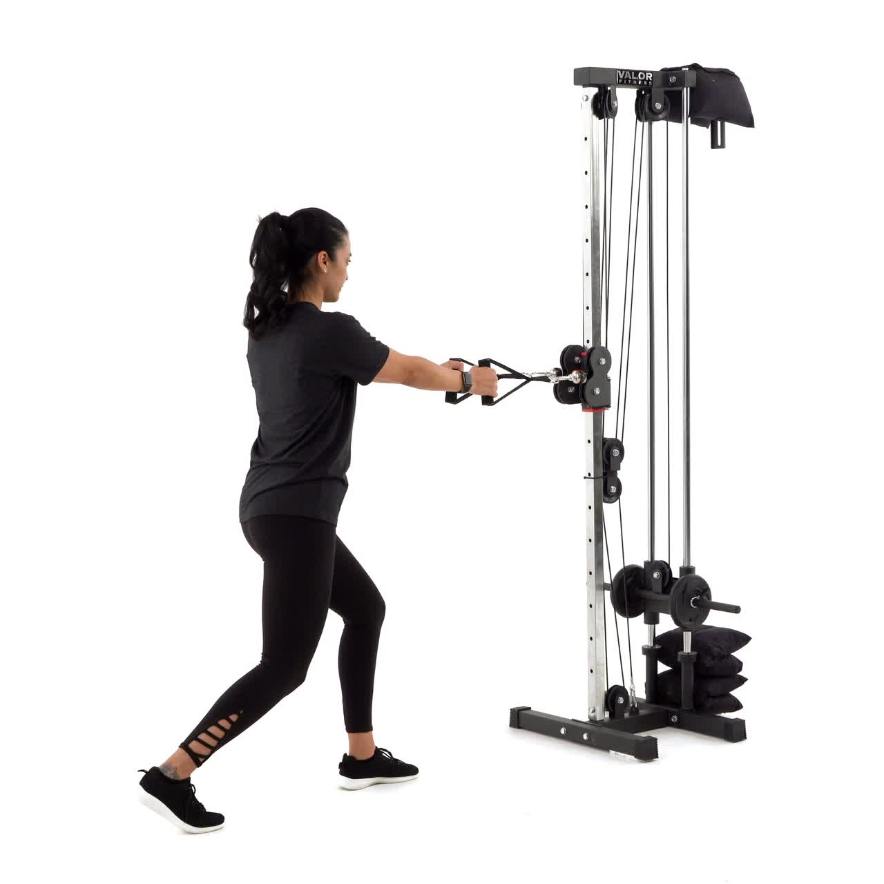 Split Stance Cable Row with trainwell