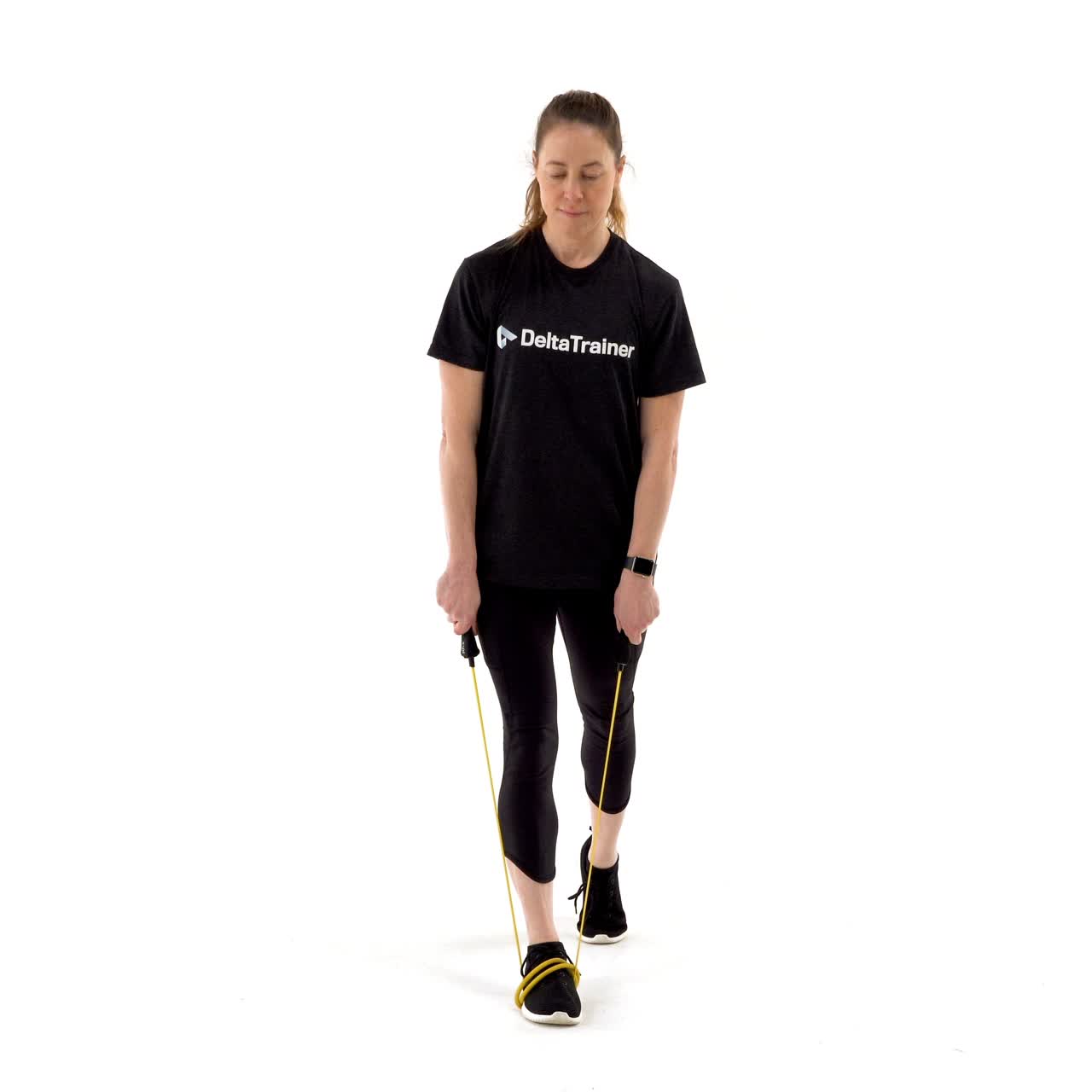 Staggered Stance Band Romanian Deadlift with trainwell