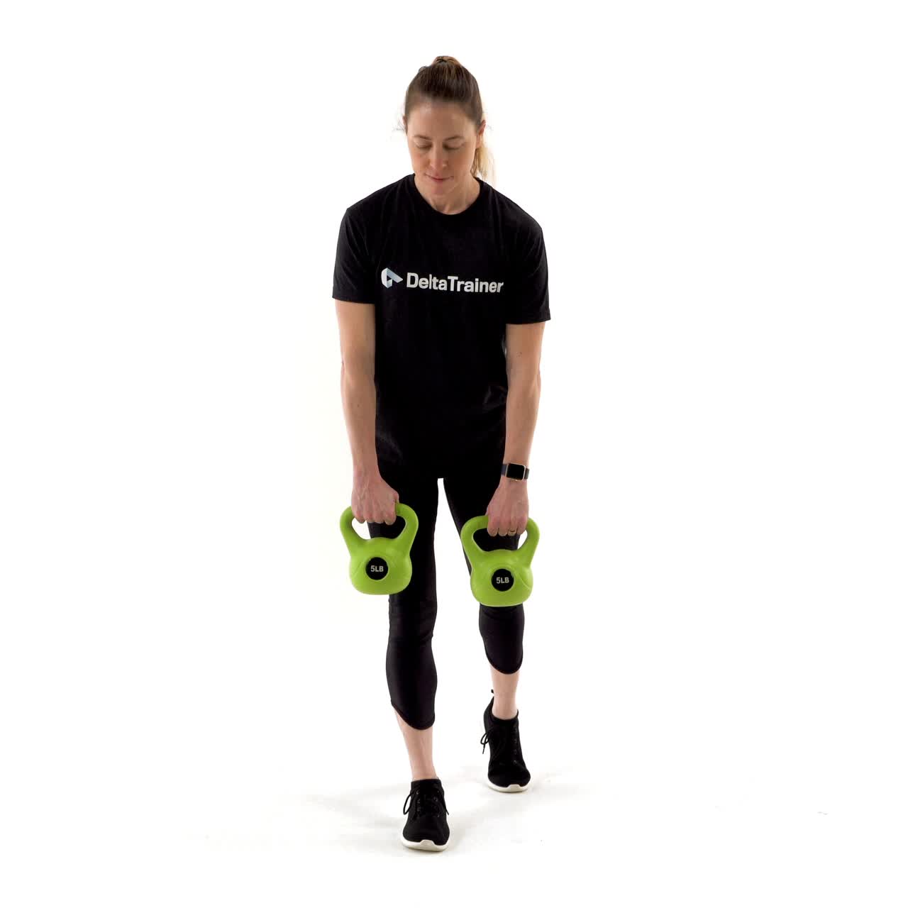 Staggered Stance Kettlebell Romanian Deadlift with trainwell