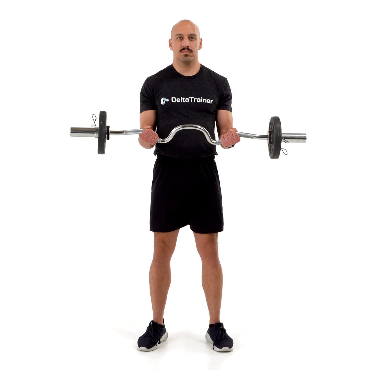 Top Half EZ Bar Curl with trainwell
