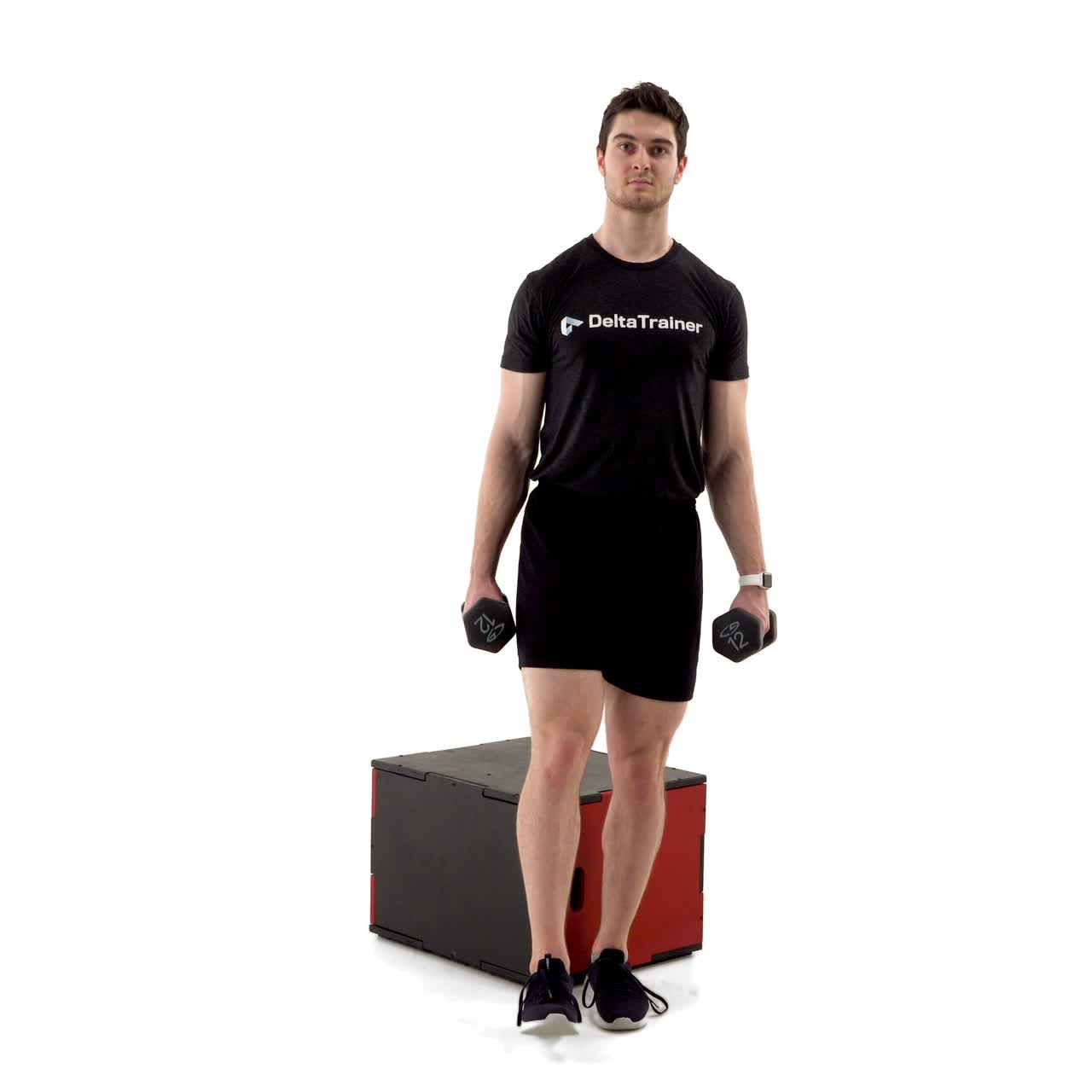 Single Leg Dumbbell Box Squat with trainwell