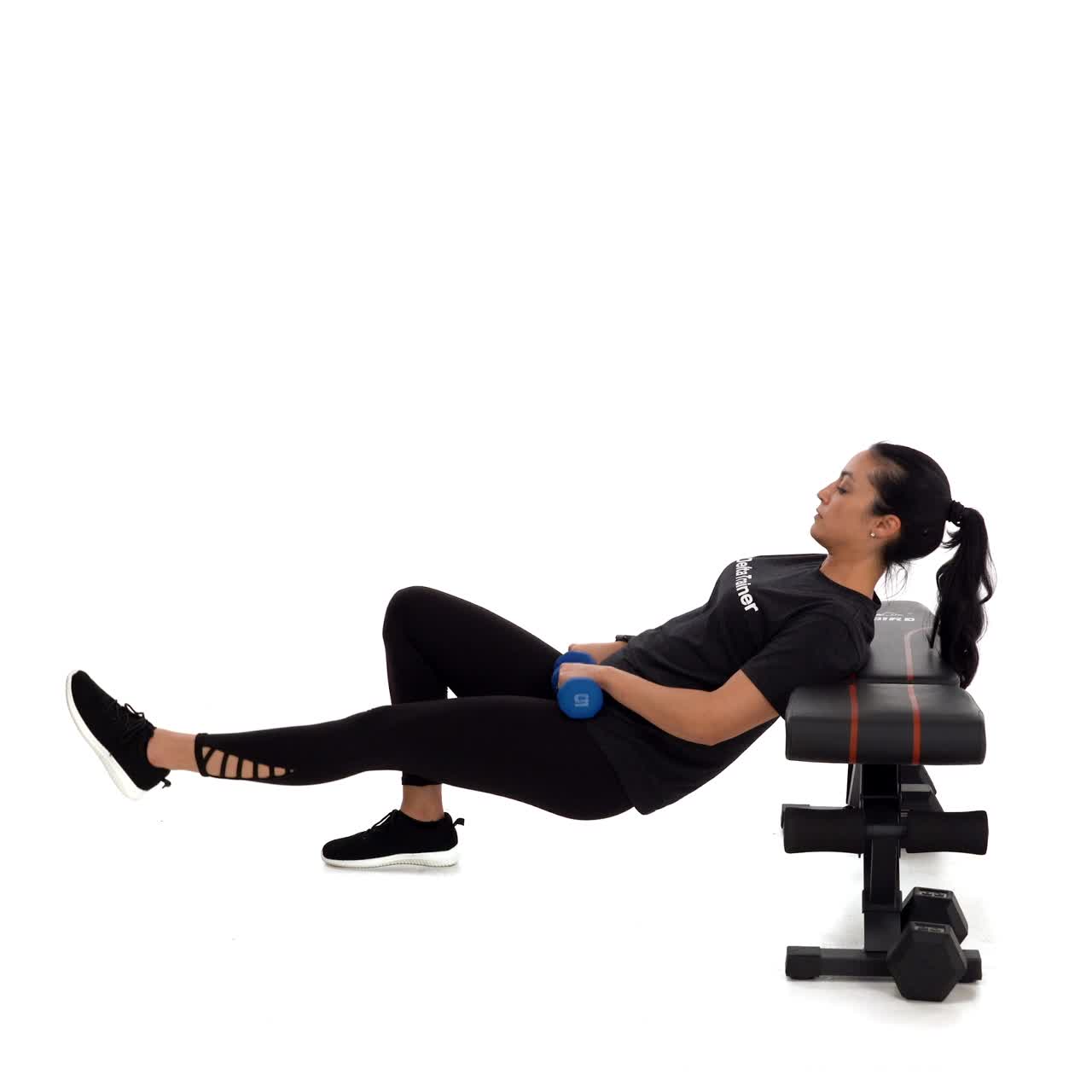 Single Leg Dumbbell Hip Thrust with trainwell