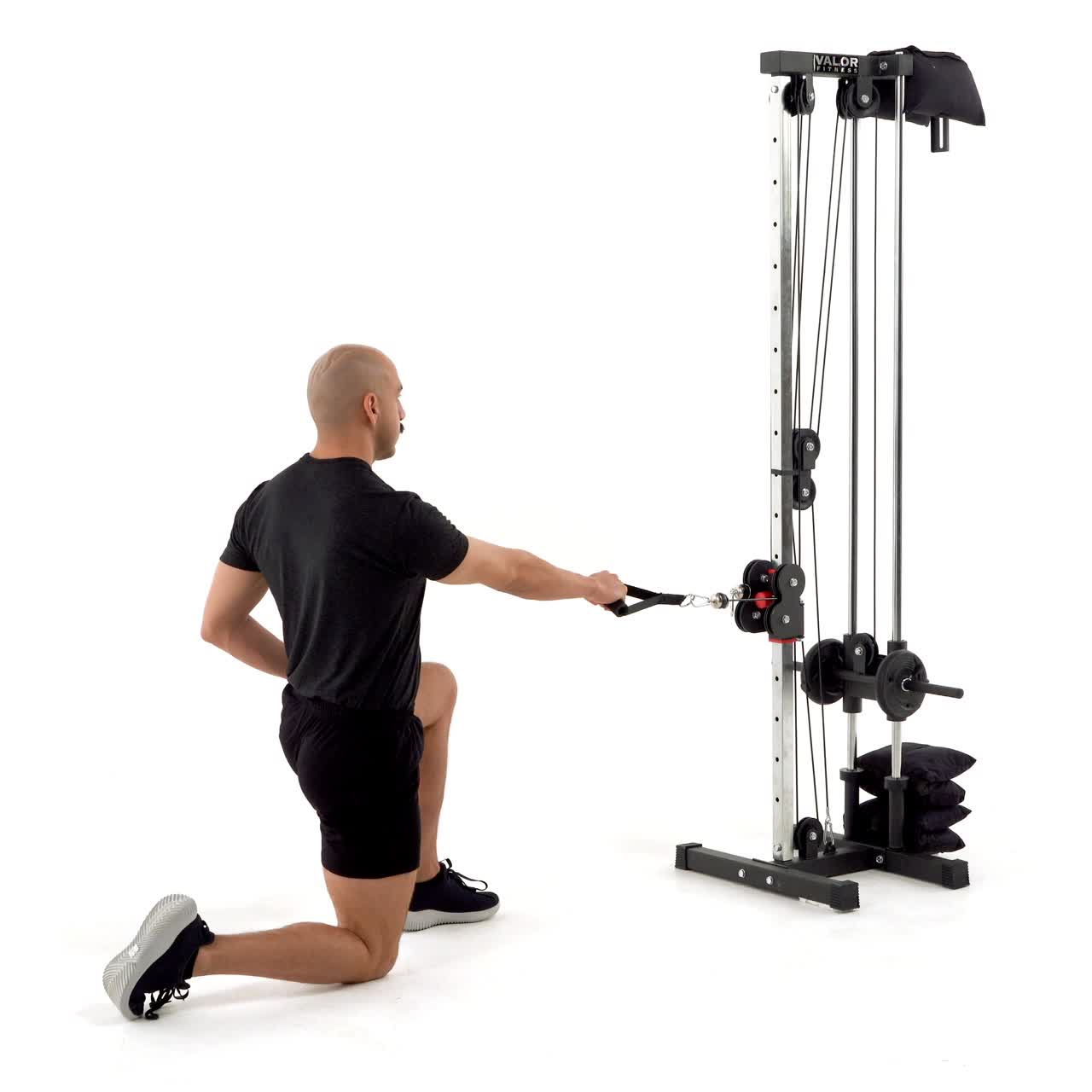 Single Arm Half Kneeling Cable Row with trainwell