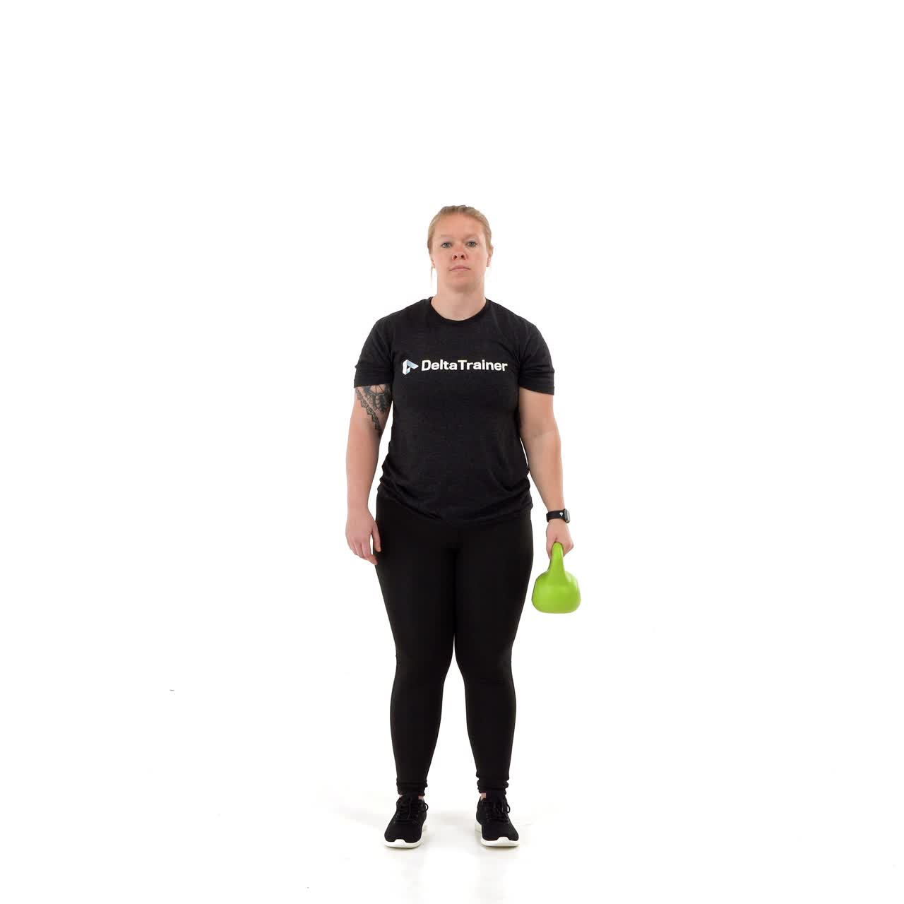 Unilateral Single Kettlebell Hammer Curl To Press with trainwell