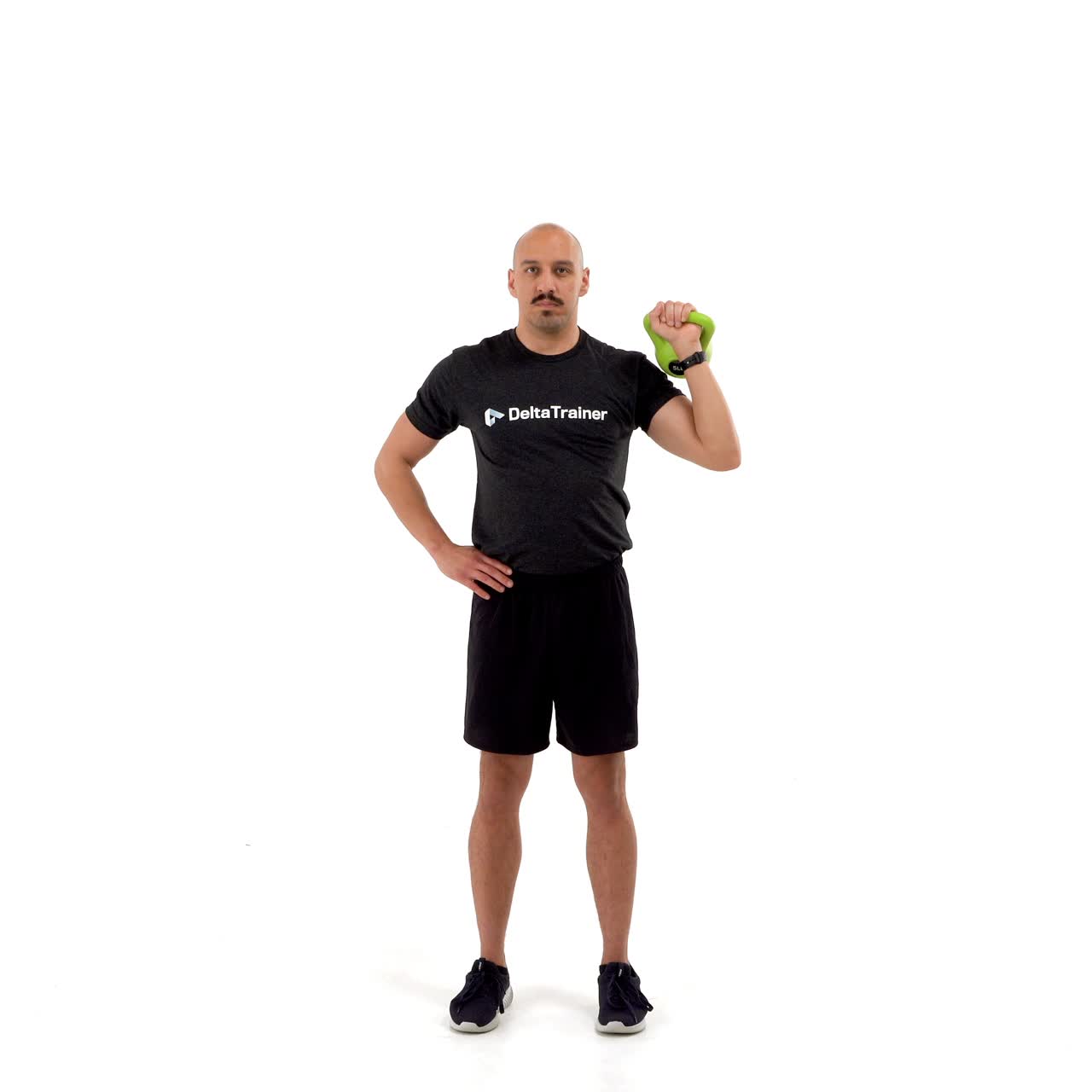Single Arm Single Kettlebell Overhead Press with trainwell