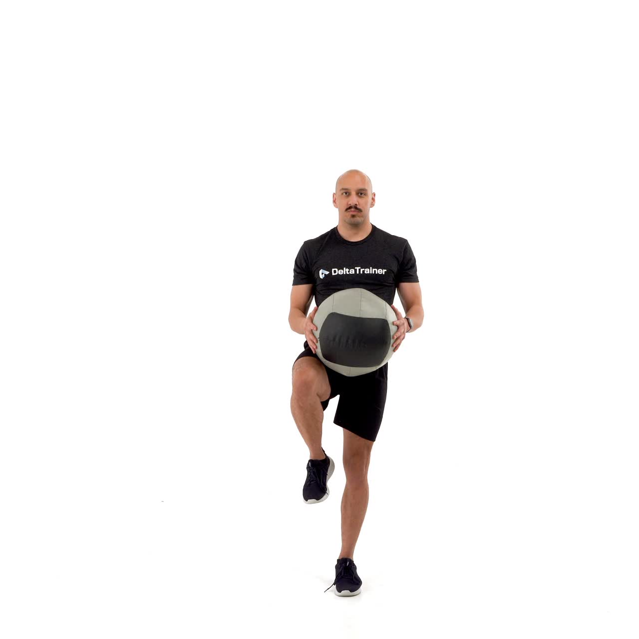 Single Leg Med Ball Deadlift To Press with trainwell