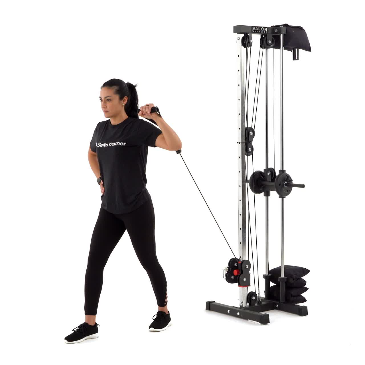 Single Arm Split Stance Cable Incline Press with trainwell