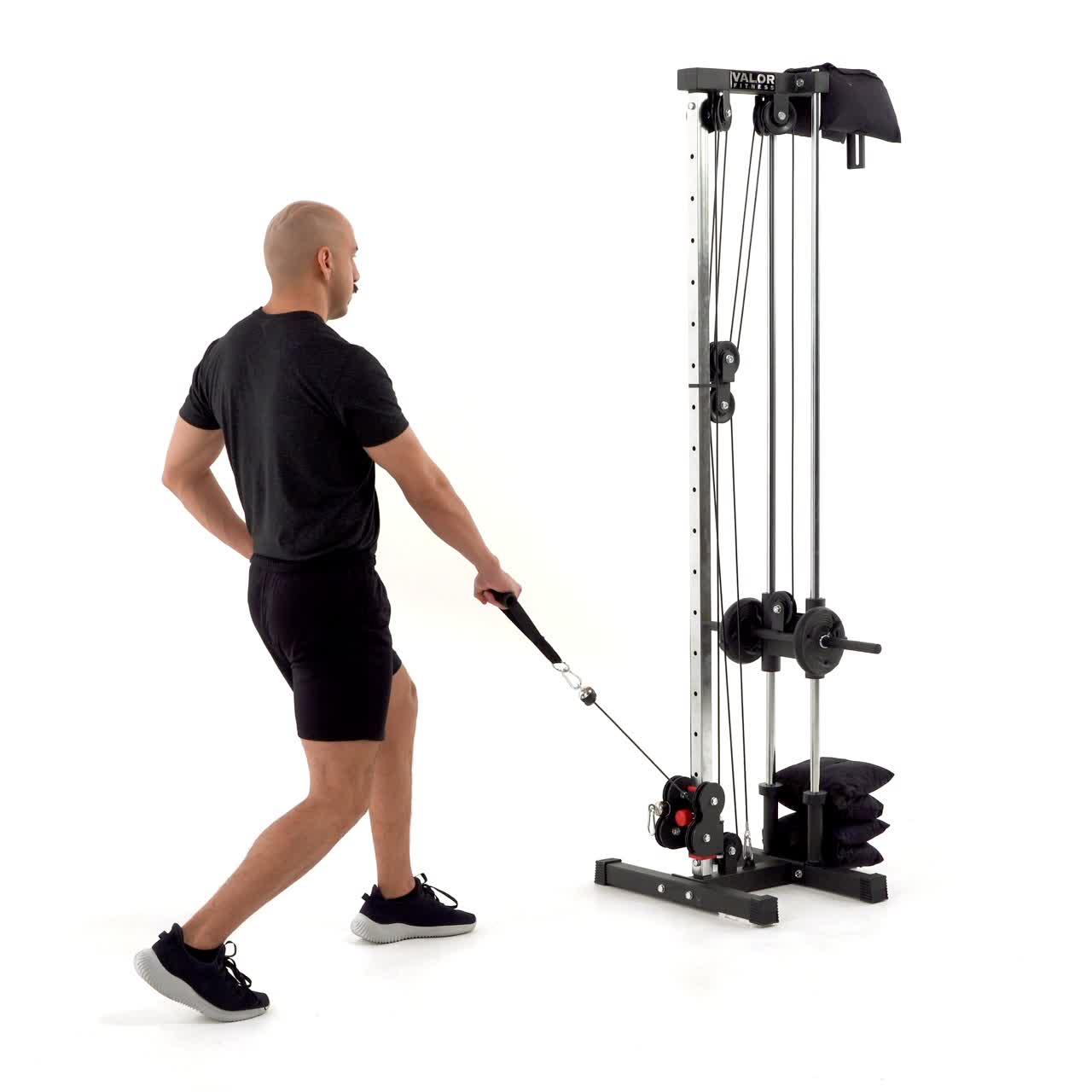 Single Arm Split Stance Decline Row with trainwell