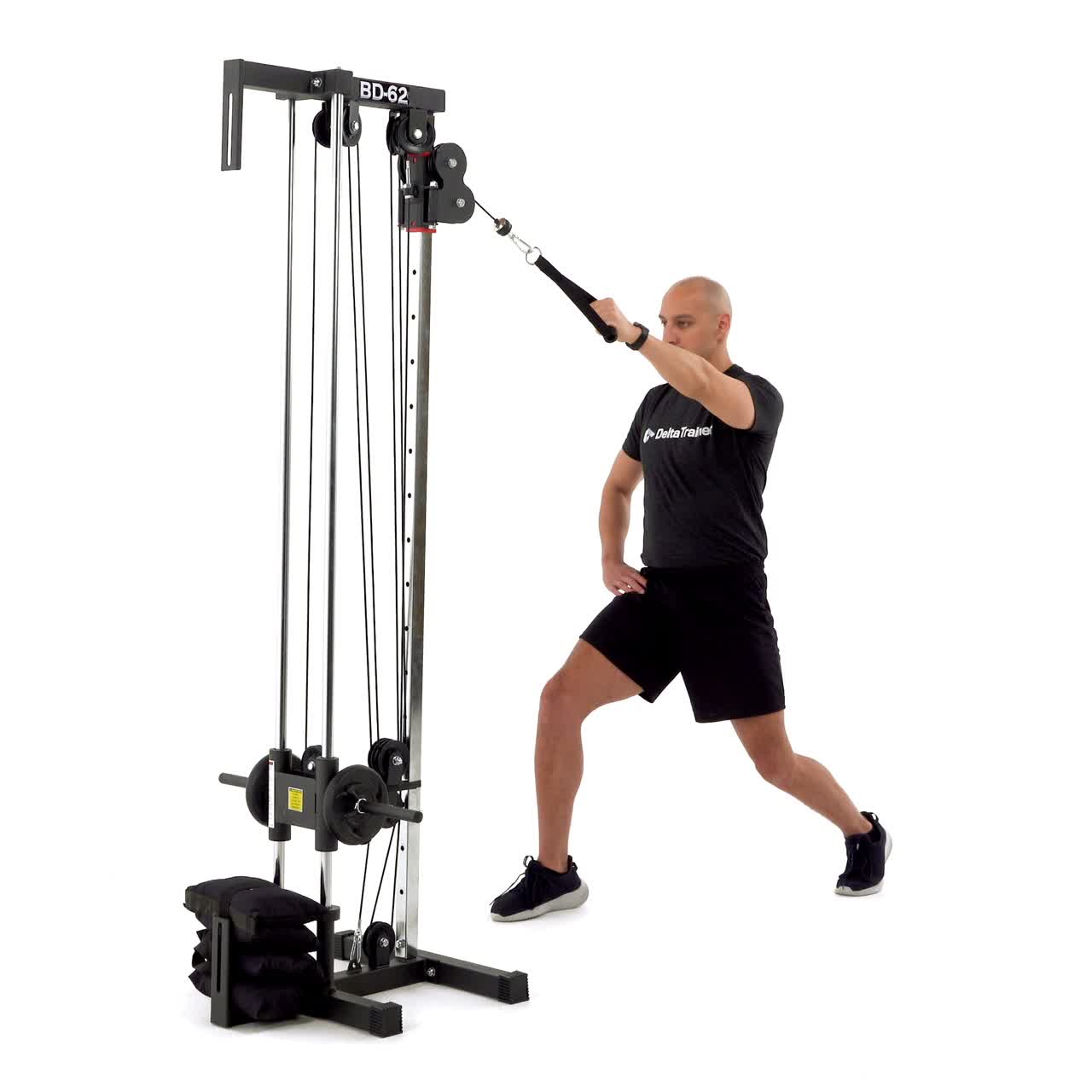 Single Arm Split Stance Incline Row with trainwell