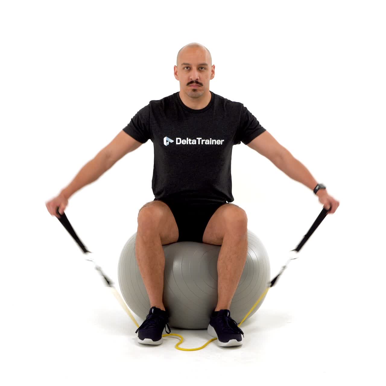 Yoga Ball Band Lateral Raise with trainwell