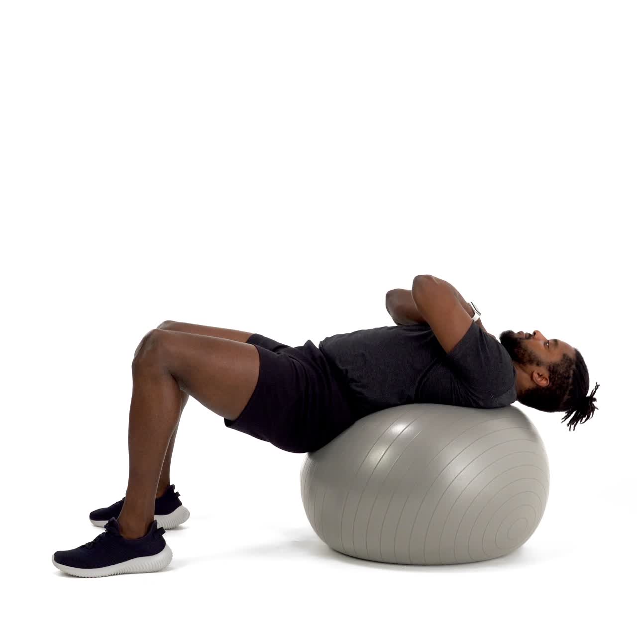 Yoga Ball Crunch with trainwell