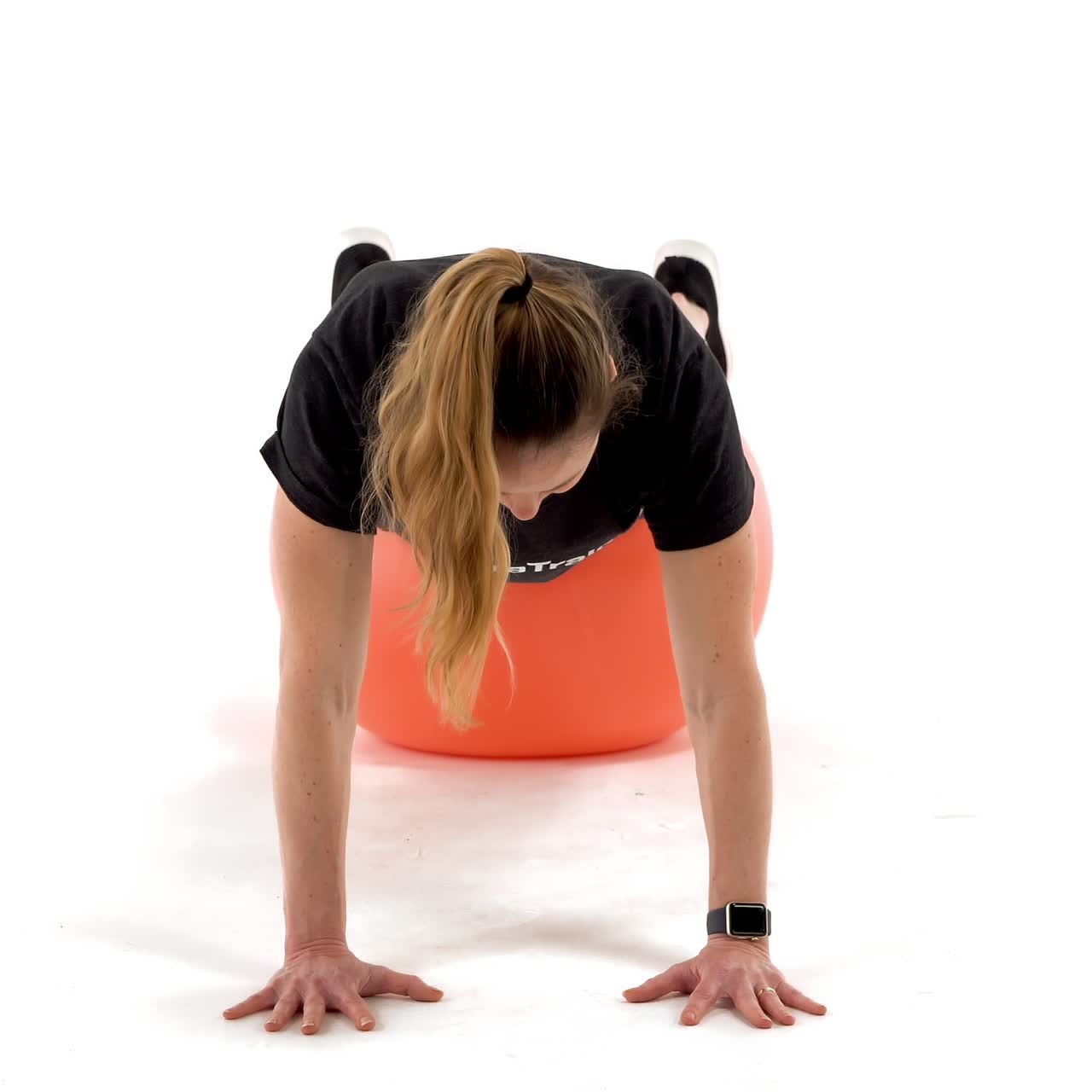 Yoga Ball Plank Shoulder Tap with trainwell