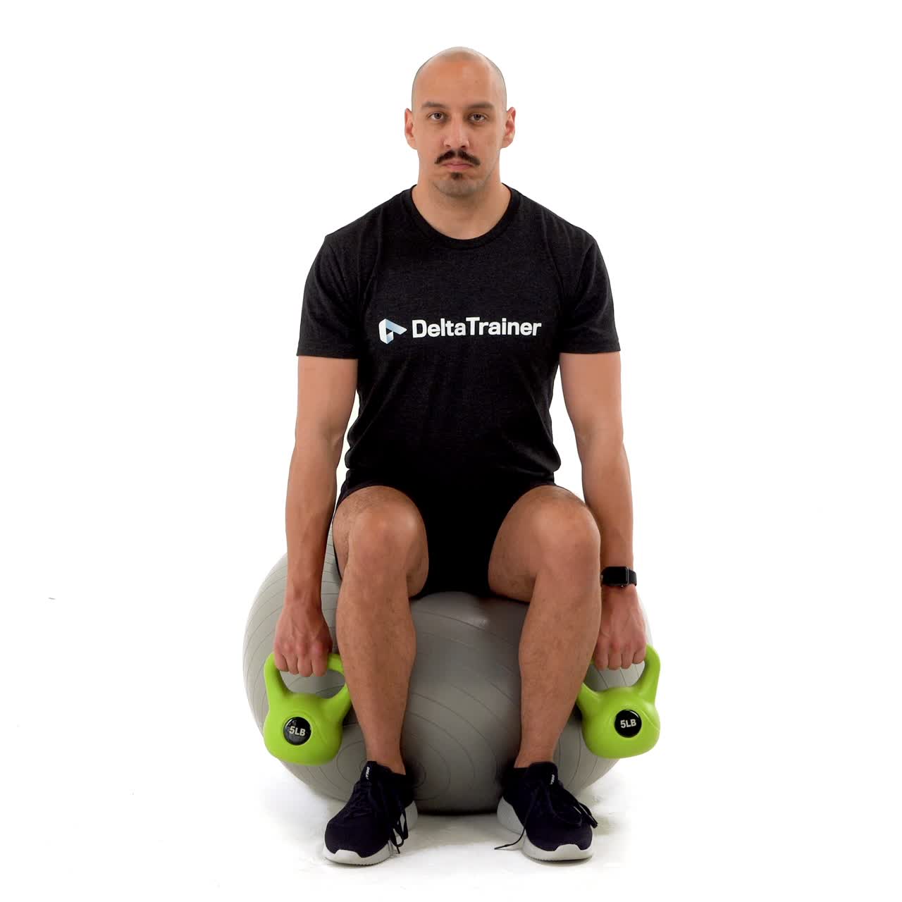 Yoga Ball Kettlebell Reverse Curl with trainwell