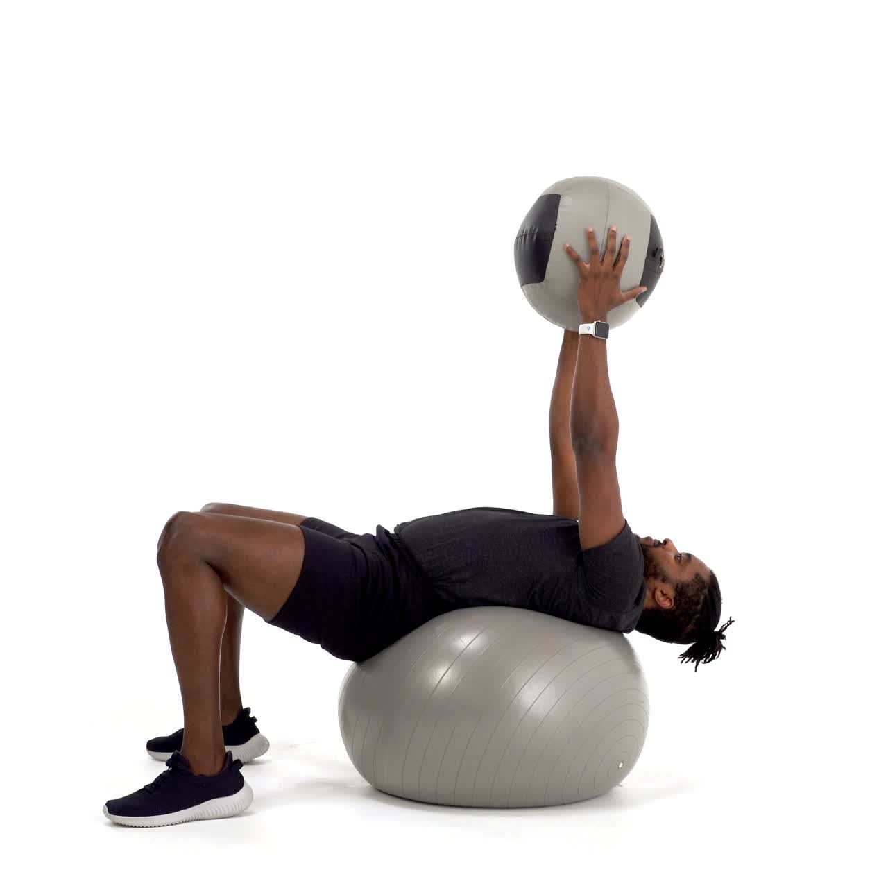 Yoga Ball Med Ball Sit Up with trainwell